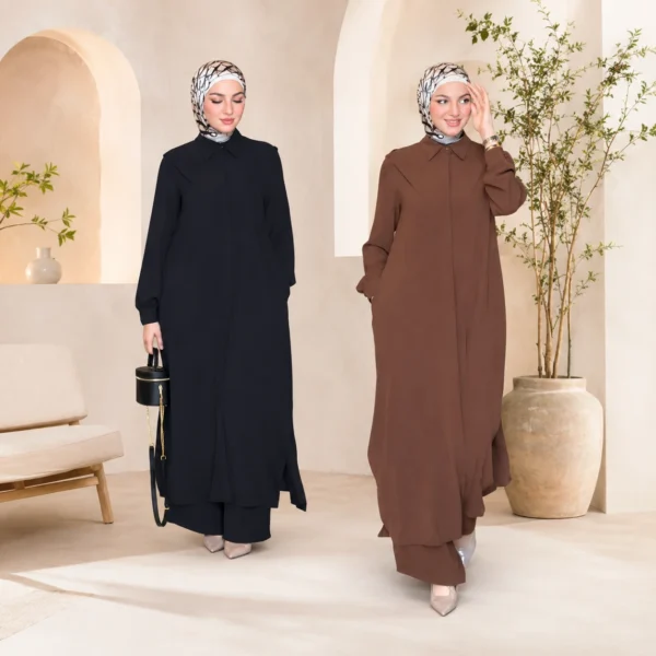 حجاب مودال أنيق من قطعتين (حجاب + سروال)
